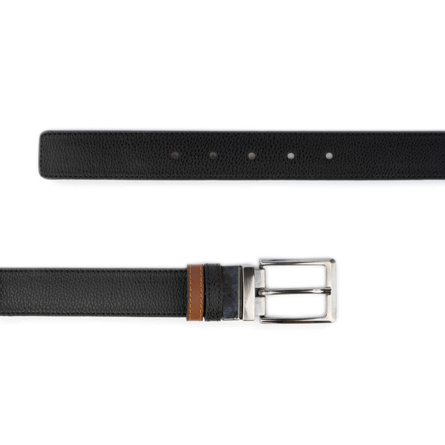 vegan reversible mens belt black brown high quality 2