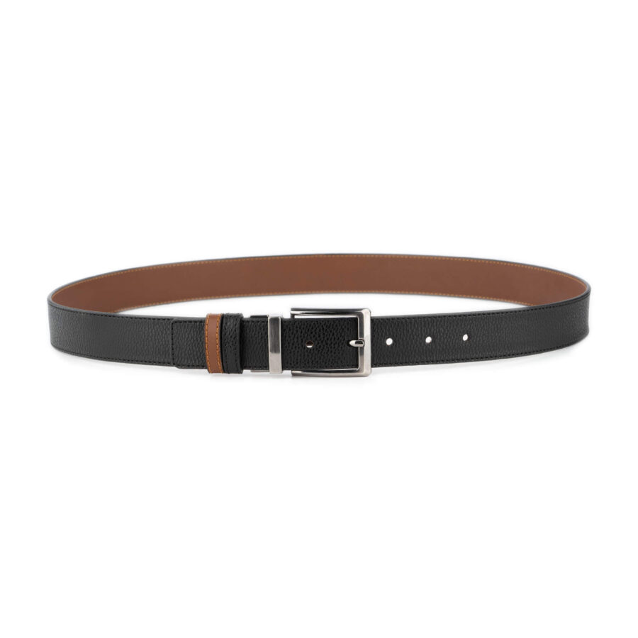 vegan reversible mens belt black brown high quality 5