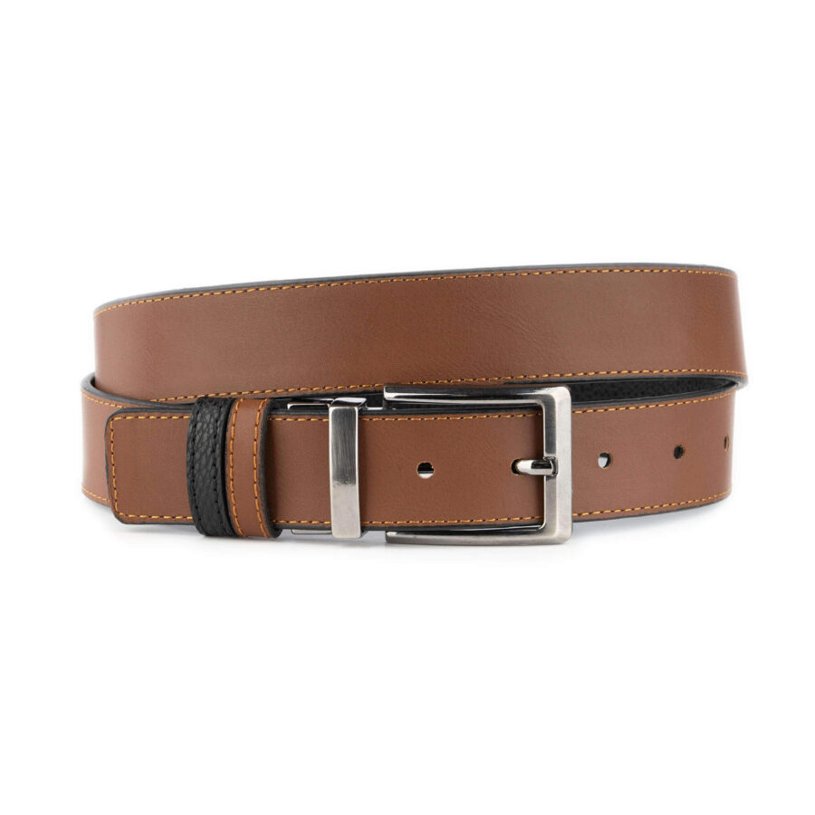 vegan reversible mens belt black brown high quality 6