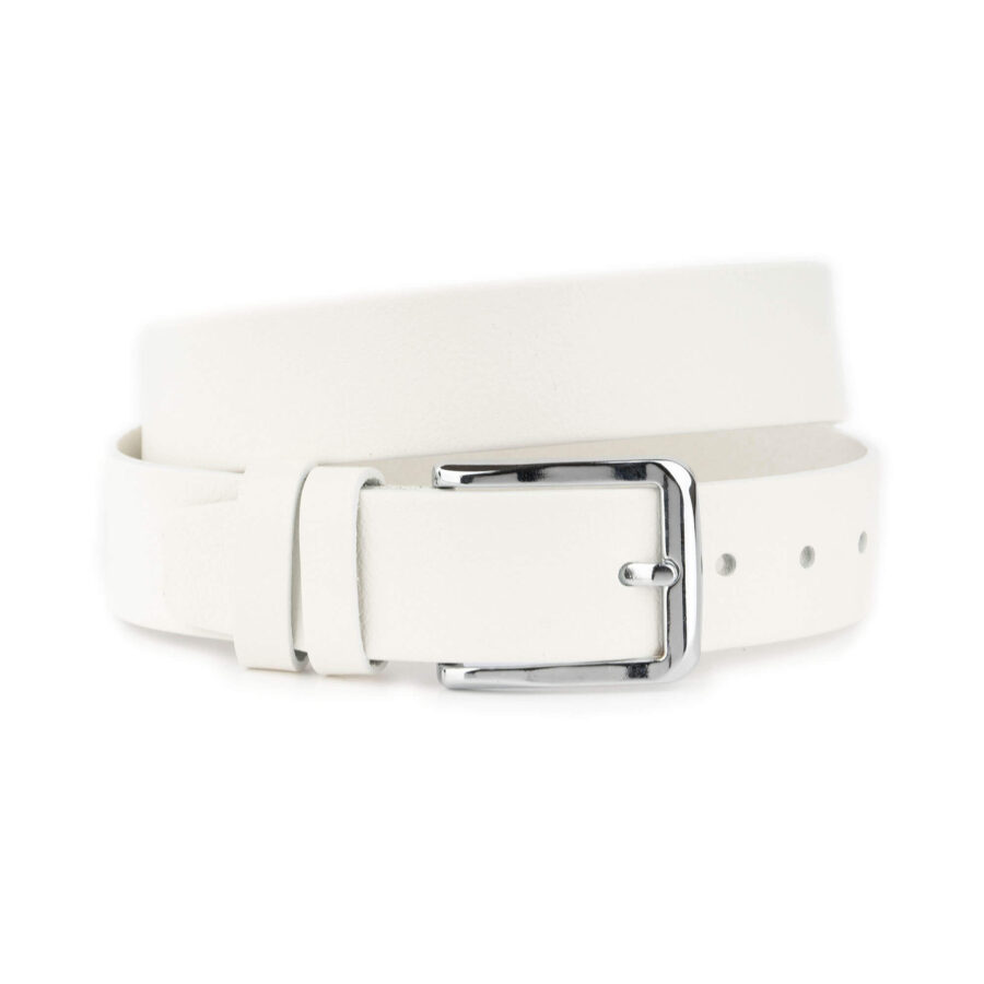 white buffalo hide leather belt 1 18092024 35 WHITE DEREN BUFF