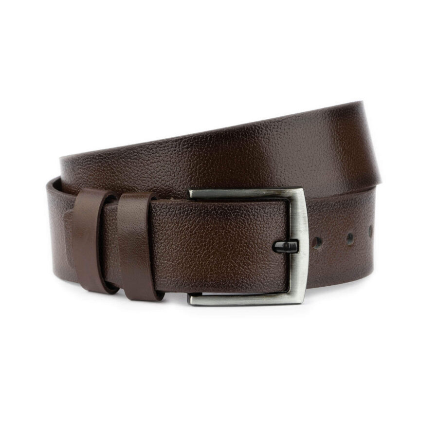 wide dark brown belt for jeans thick 4 5 cm 1 18092024 45 DBROW DEREN BUFF