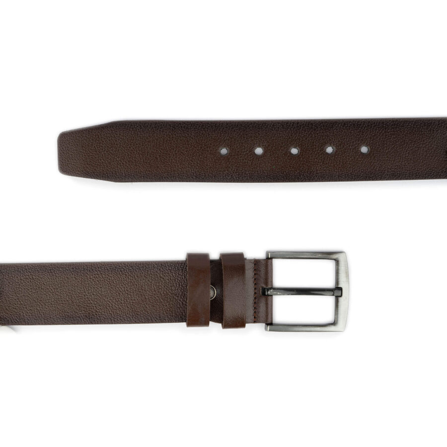 wide dark brown belt for jeans thick 4 5 cm 2