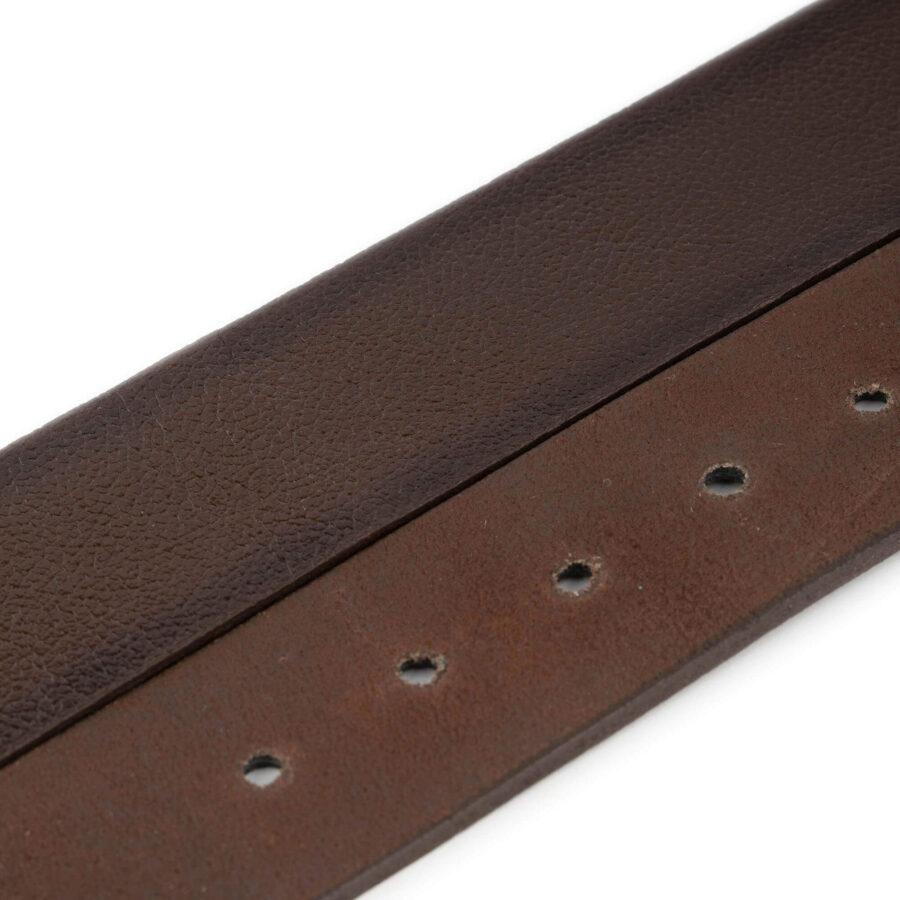 wide dark brown belt for jeans thick 4 5 cm 3