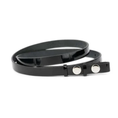 Black Snap Belt Patent Leather 49 SNAP 15 BLACKPATE GIRA