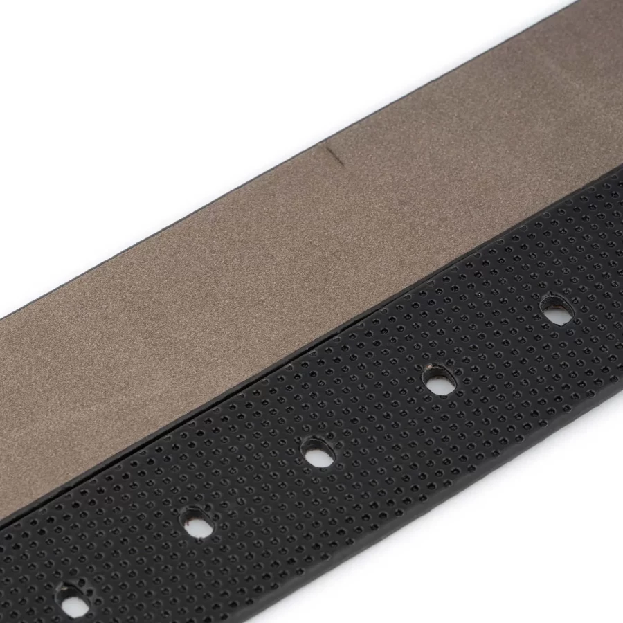 Black Snap Belt Perforated Vegan Leather 94