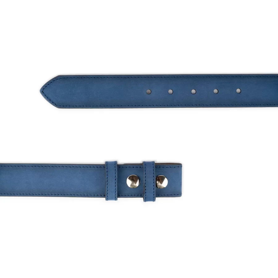 Blue Snap Belt Nubuck Leather 14