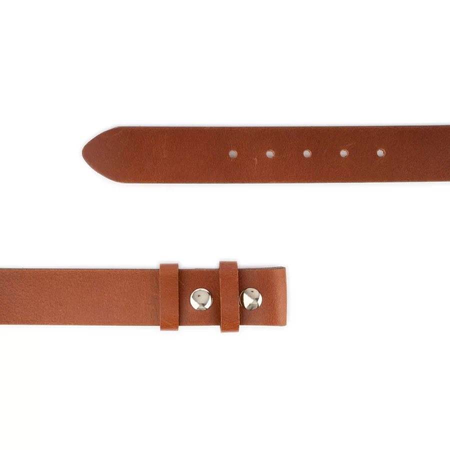 Cognac Snap Belt Veg Tanned Leather 81