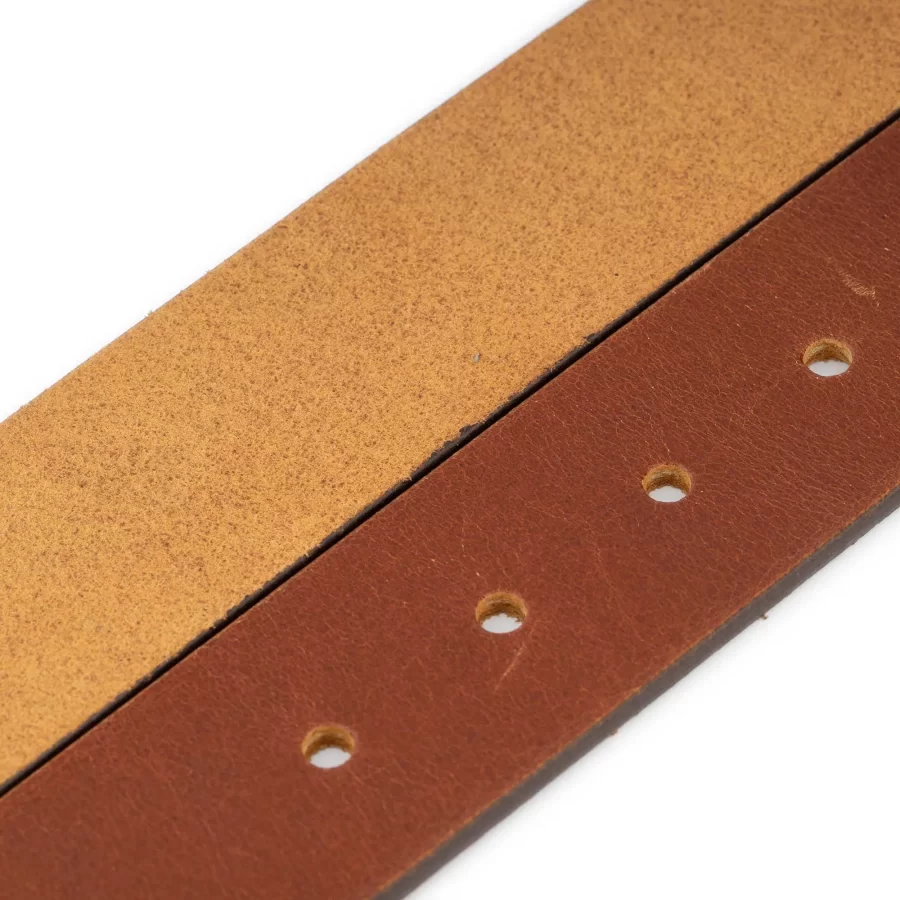 Cognac Snap Belt Veg Tanned Leather 82