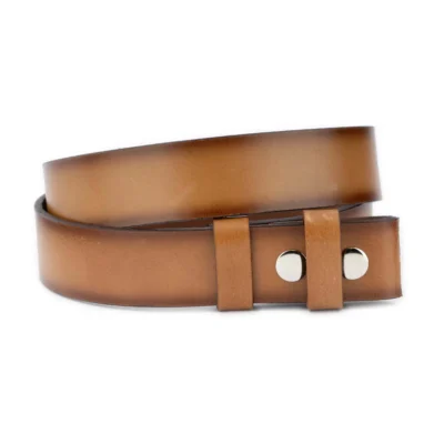 Light Brown Snap Belt Smooth Leather 86 SNAP 40 LIBROSMO TREN