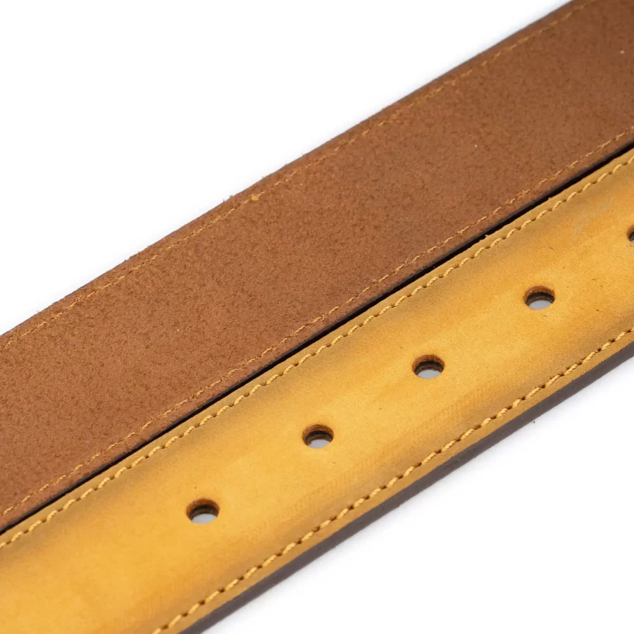 Mustard Snap Belt Nubuck Leather 12