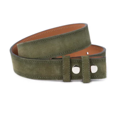 Oline Green Snap Belt Suede Leather 83 SNAP 40 OLIVGREE KASV