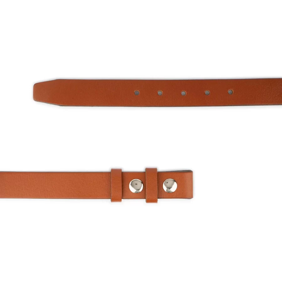 Tan Snap Belt Buffalo Leather 56