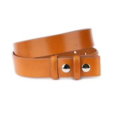 Tan Snap Belt Vegetable Tan Leather 35 mm 1 SNAP 35 VEGTAN AML