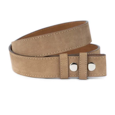 Taupe Snap Belt Nubuck Leather 64 SNAP 40 TAUPNUBU KASV