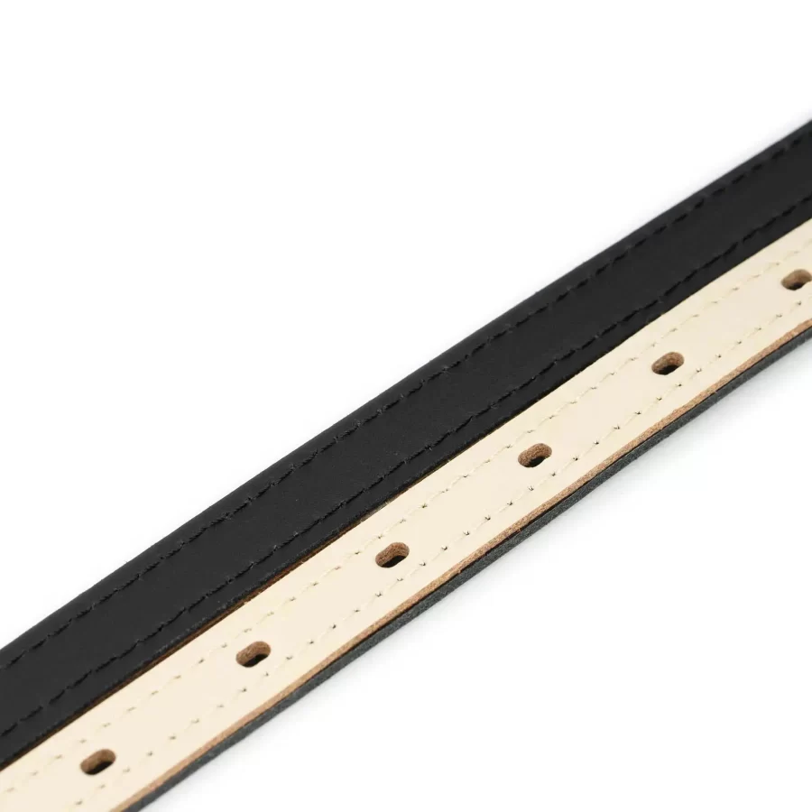 beige womens reversible belt skinny silver buckle 6
