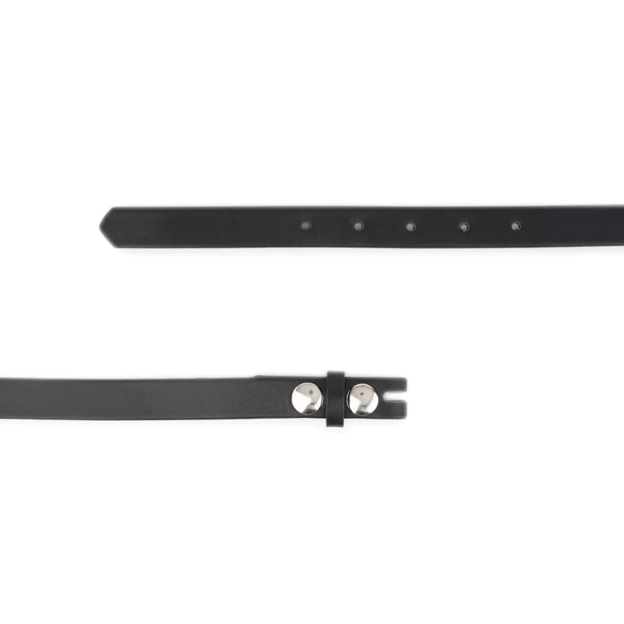 black belt with snap buttons for changeable buckles 3 4 inch 2