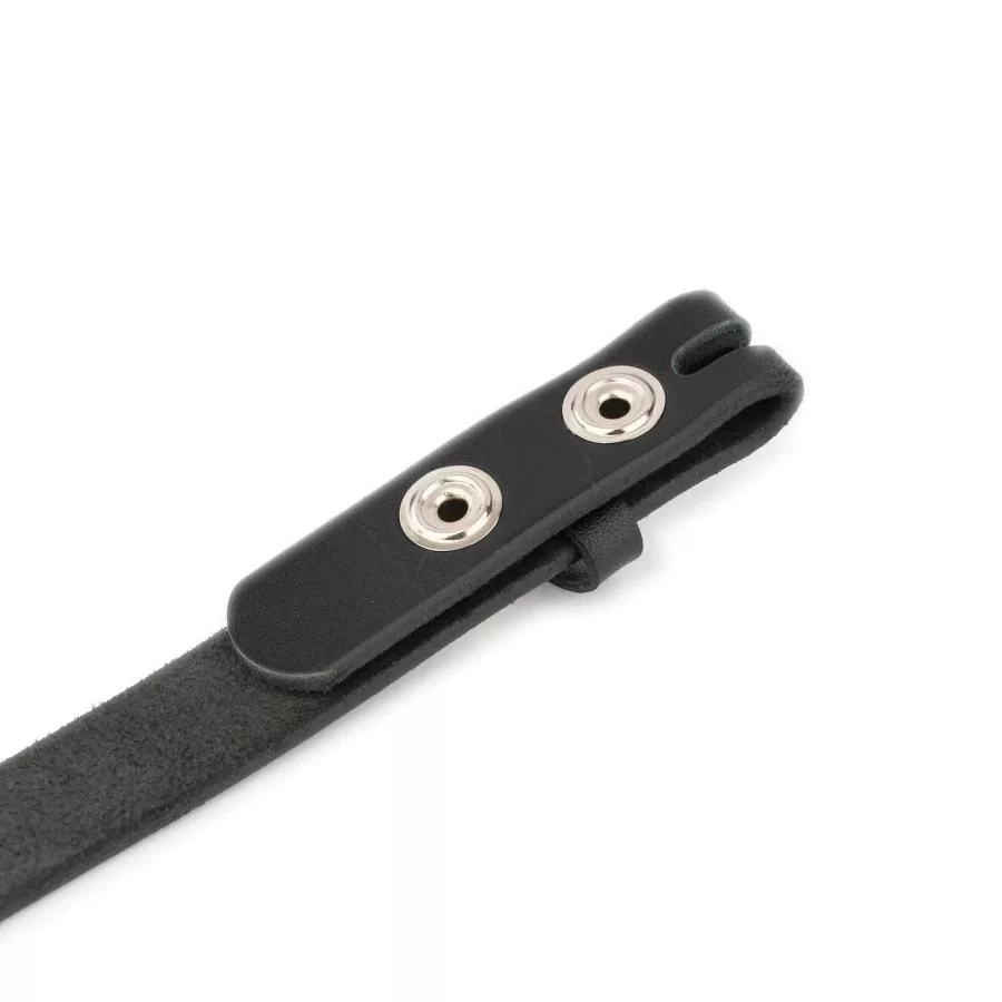 black belt with snap buttons for changeable buckles 3 4 inch 7