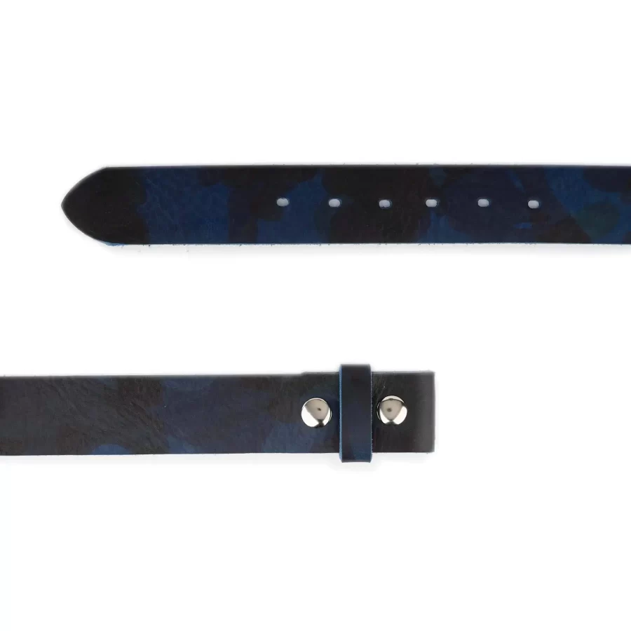 blue camouflage belt with snaps for buckle 30 mm 2