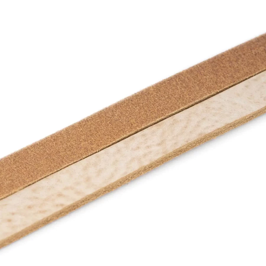 cappucino leather strip vegetable tanned natural grain waxed 20 mm 3