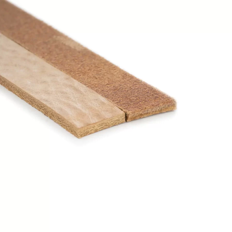 cappucino leather strip vegetable tanned natural grain waxed 20 mm 4