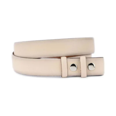 creme tan leather belt for changeable buckle with snap buttons 1 SNAP 35 DOLLAR TANCREME