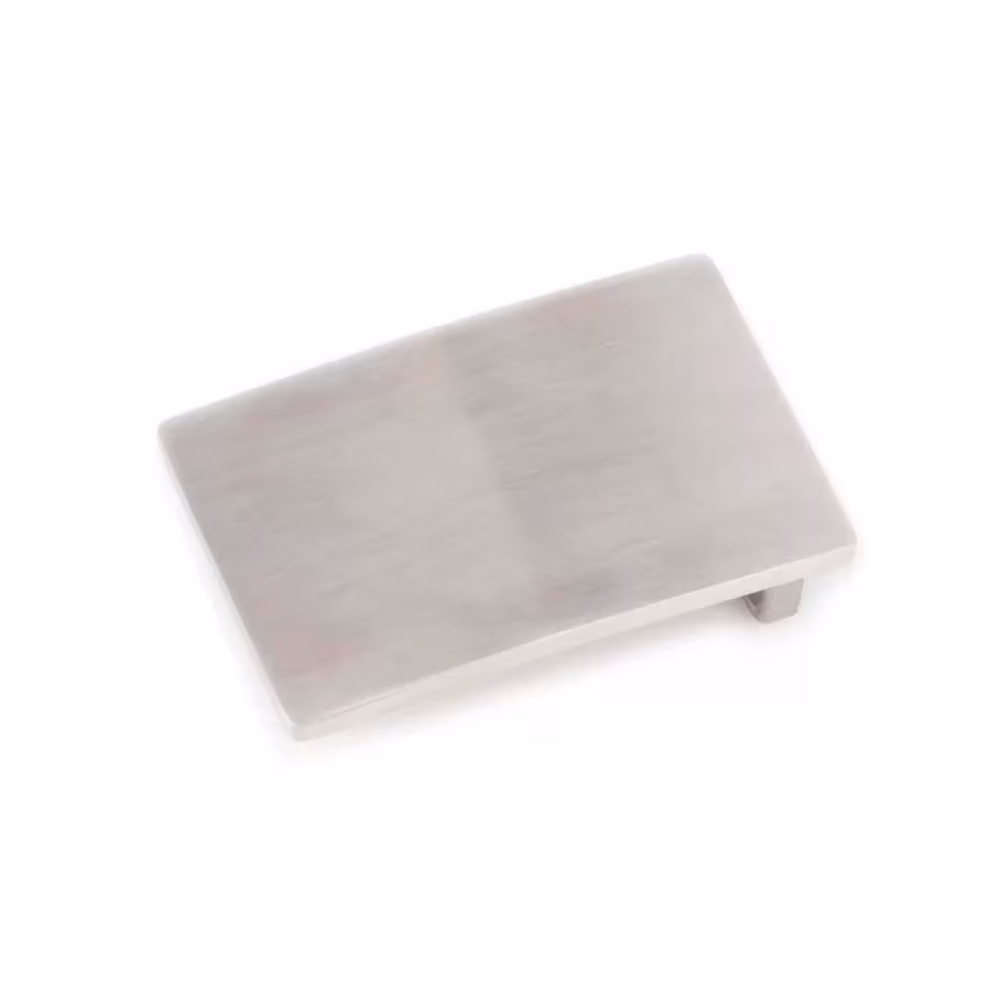 engravable belt buckle rectangle brushed silver metal 4 0 cm 1 ENGR 40 PLAQ SILV ALI