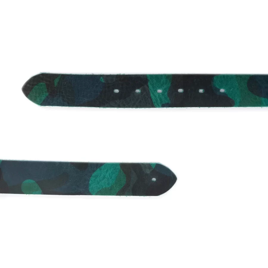green camo leather strap for belt buckles 50 mm replacement 2