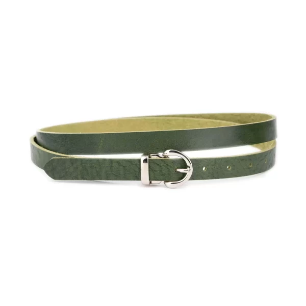 green fashion belt for women rounded silver buckle 1 HOLL CARL 20 PINO BLT SILROU