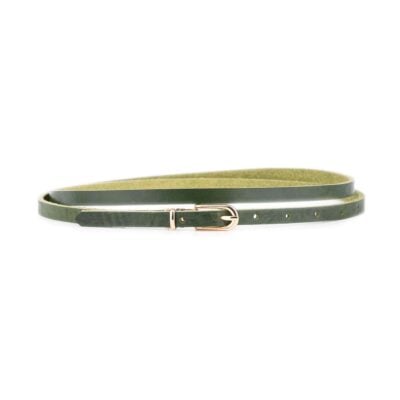 green skinny belt golden buckle genuine leather 1 10 CARLGREE GOLDB ALI