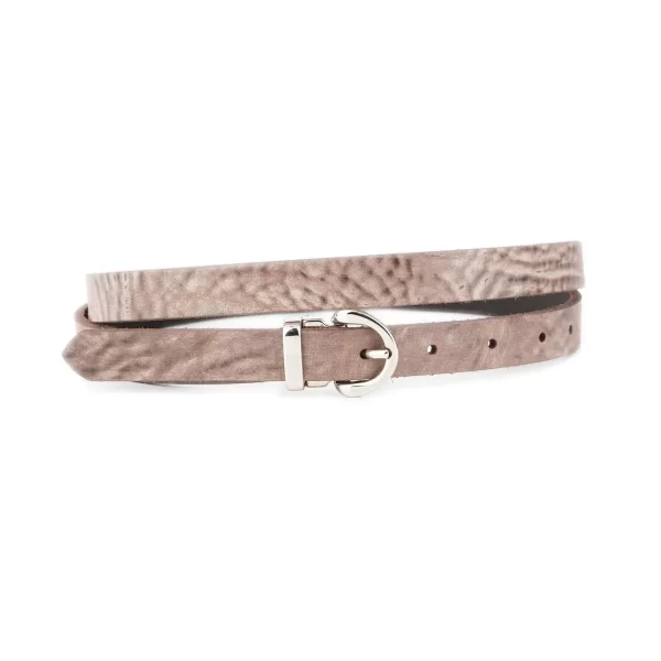 light brown thin belt for dress silver buckle 1 SIEN CARL 20 BROWNL BLT SILROU