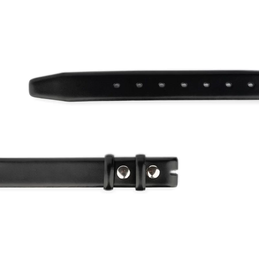 mens black belt snap buttons for changeable buckles 1 3 8 inch 2
