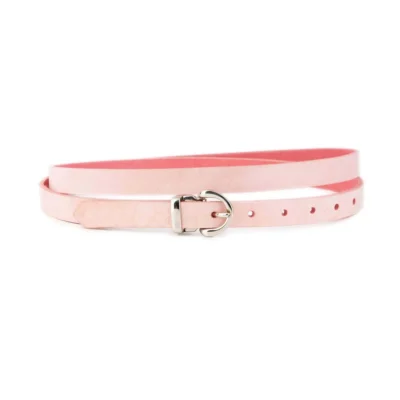 pale pink ladies thin belt silver rounded buckle 1 SIEN CARL 20 ROSA BLT SILROU