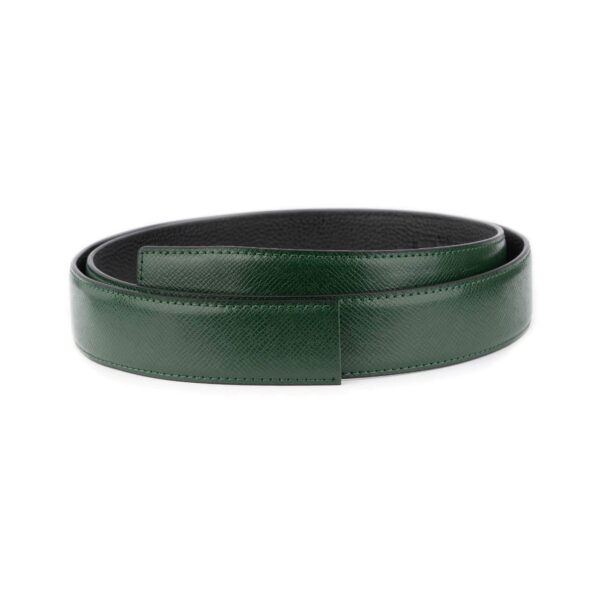 ratchet belt replacement strap emerald green saffiano vegan leather 1 30102024 ALI 35 STRAUT SAFFGREE