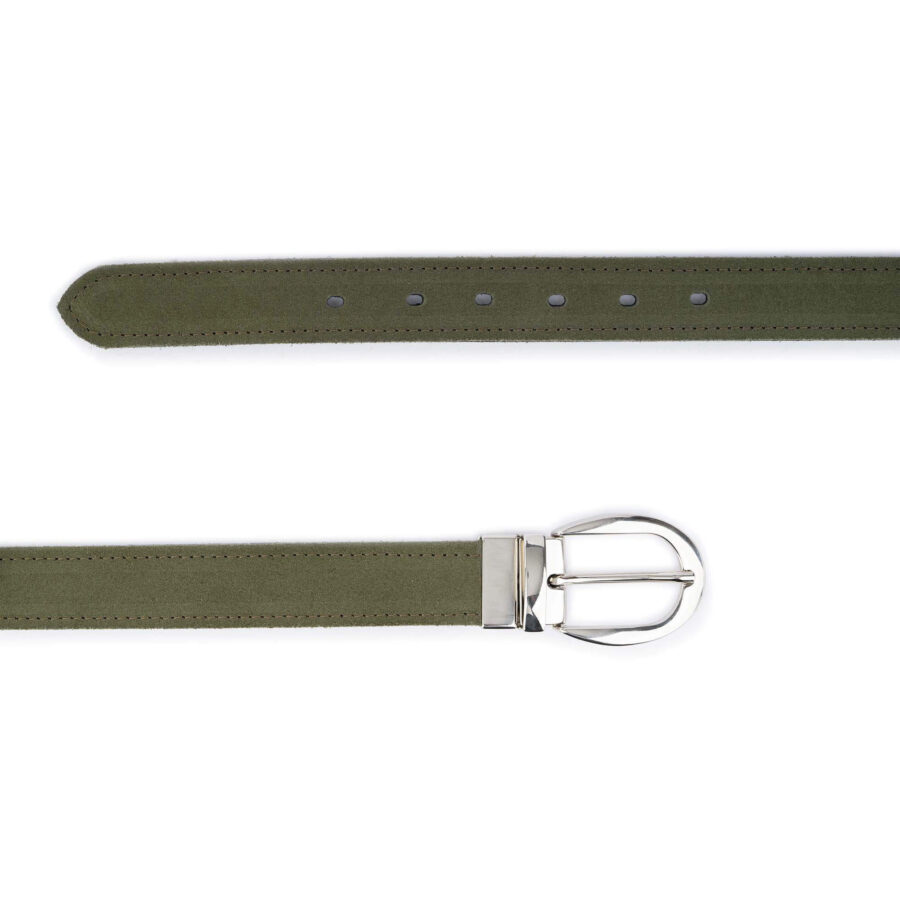 reversible belt womens olive green suede leather black 3 0 cm 3