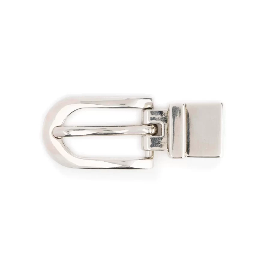silver reversible belt buckle womens for skinny belts 1 5 cm 3