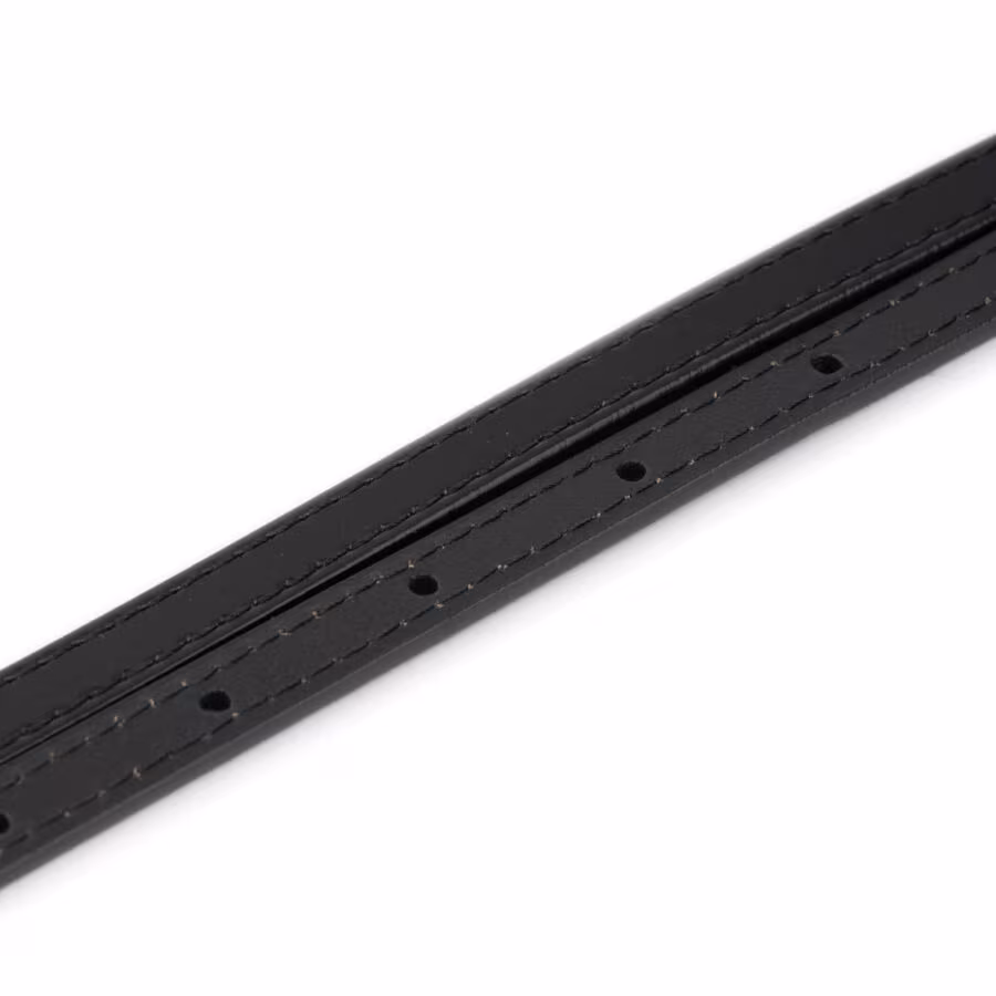 skinny black belt gold buckle genuine leather 1 0 cm 4