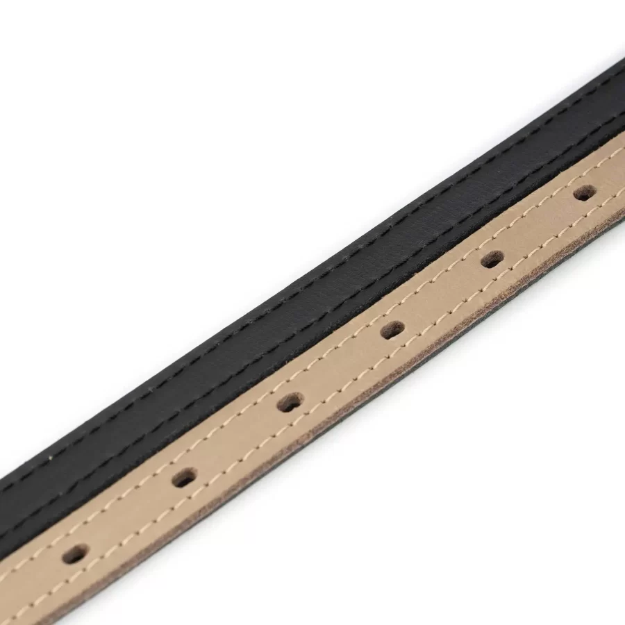 taupe womens reversible leather belt skinny silver buckle 6