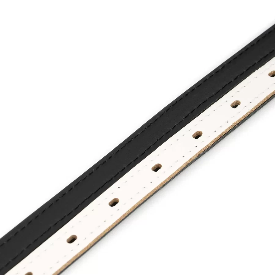 white womens reversible belt skinny silver buckle 6