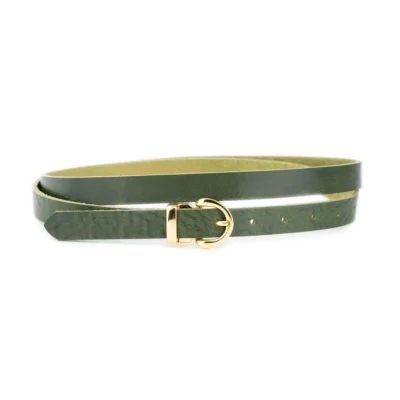 womens green belt for a dress gold buckle 1 HOLL CARL 20 PINO BLT GOLROU
