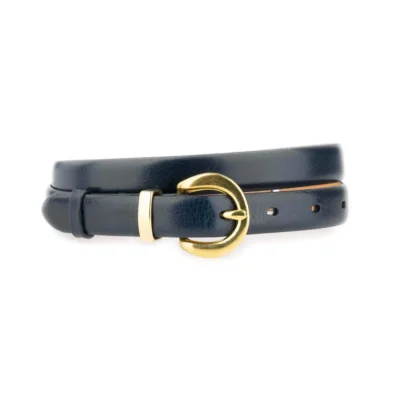 womens navy blue belt with round gold brass buckle 1 31102024 20 AML DBLUGDBRASS