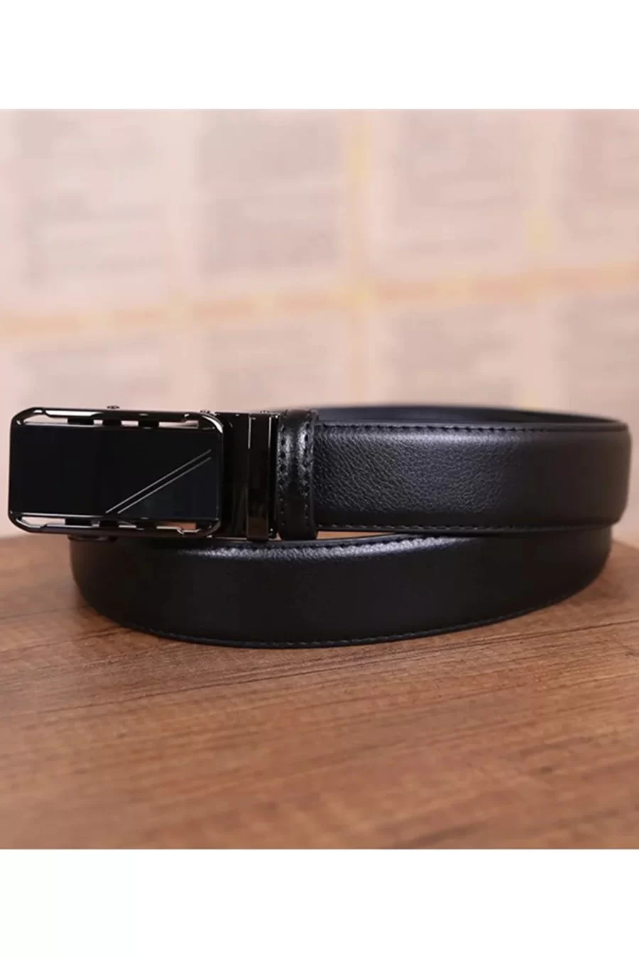 Gents Ratchet Belt Black Calf Leather 2