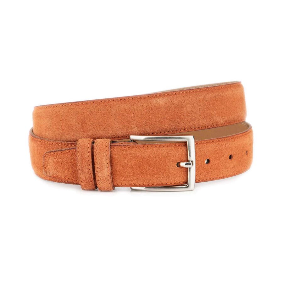 brick orange suede belt genuine leather 1 35SUE11 BRICK 35 KASV