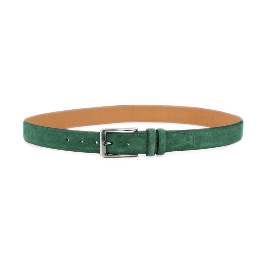 emerald green suede belt genuine leather 2