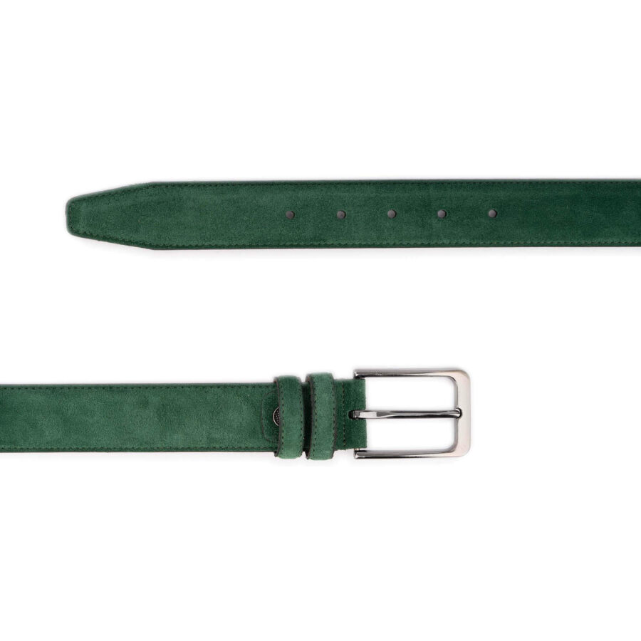 emerald green suede belt genuine leather 3