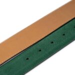 Buy Emerald Green Suede Belt Genuine Leather  display picture 2