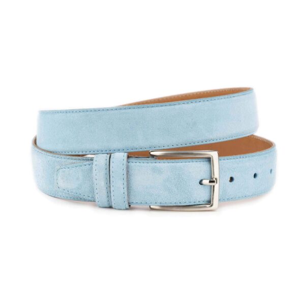 light blue suede belt genuine leather 1 35SUE11 SKYBLU 35 KASV