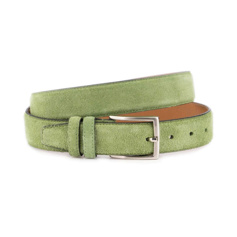 light green suede belt genuine leather 1 35SUE11 LIGREE 35 KASV