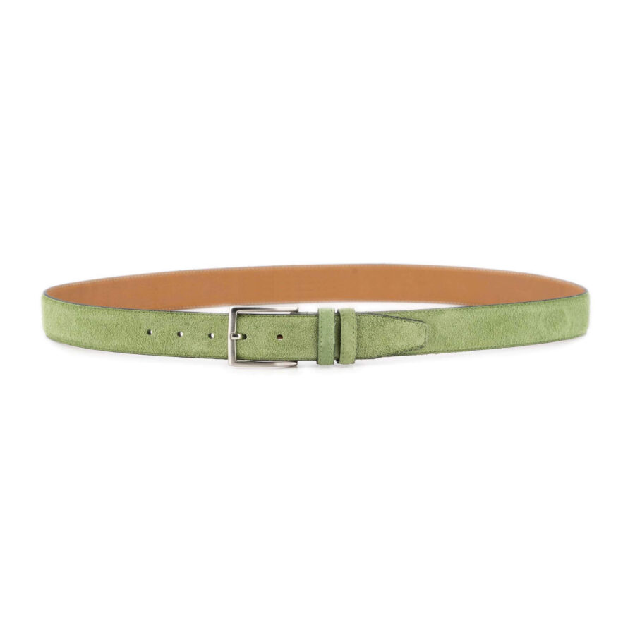 light green suede belt genuine leather 2