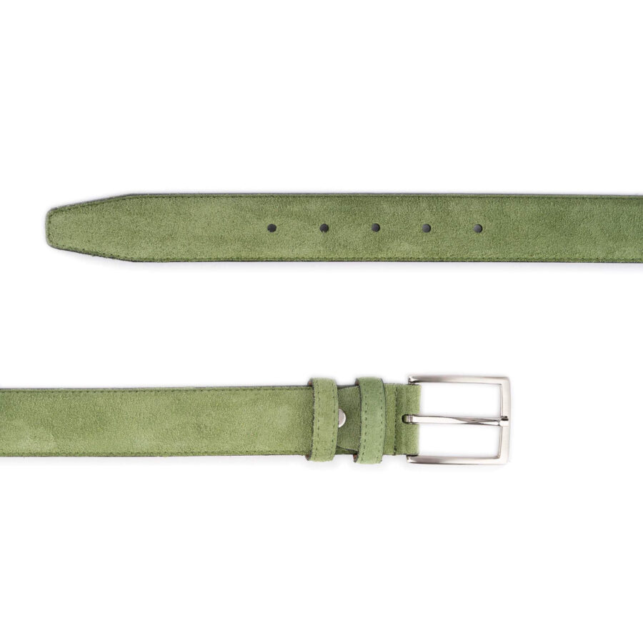 light green suede belt genuine leather 3