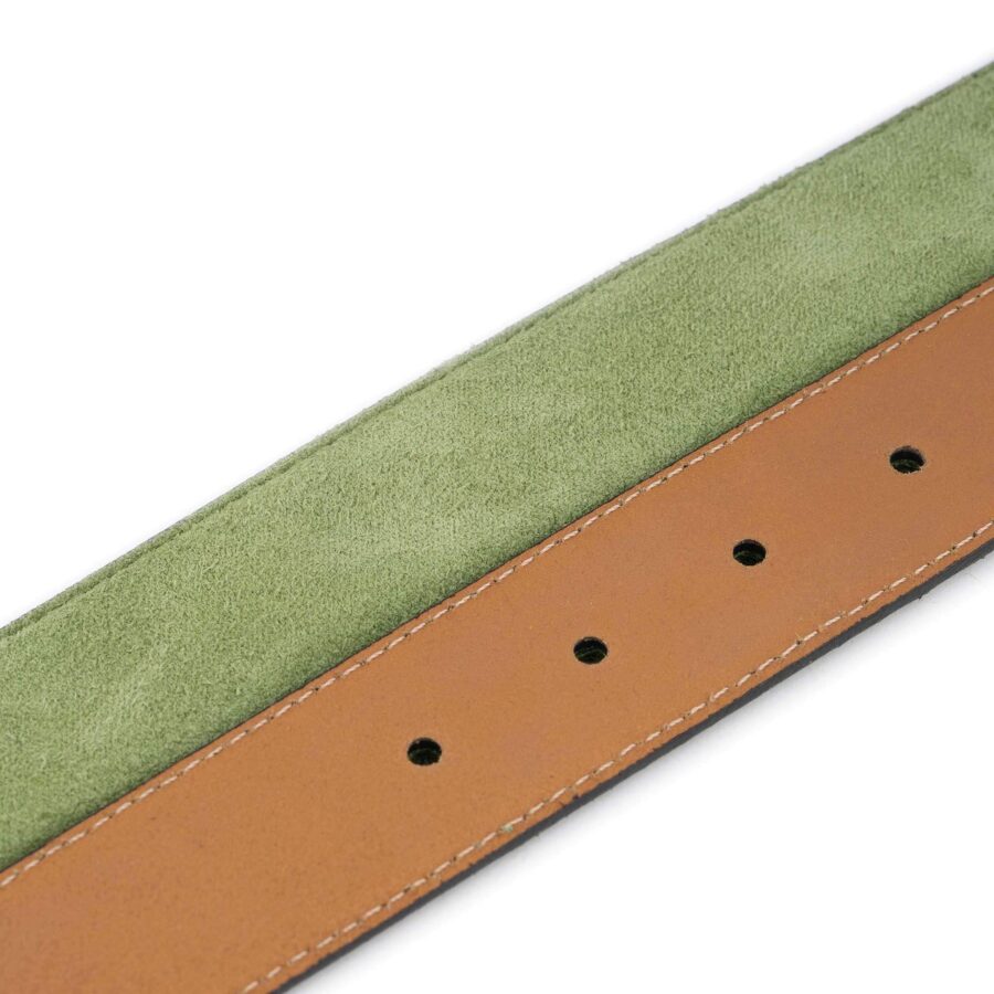 light green suede belt genuine leather 4